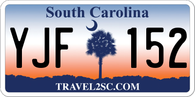 SC license plate YJF152