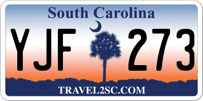 SC license plate YJF273