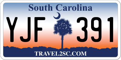 SC license plate YJF391