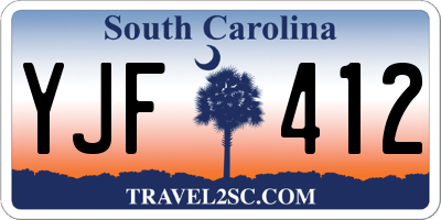 SC license plate YJF412