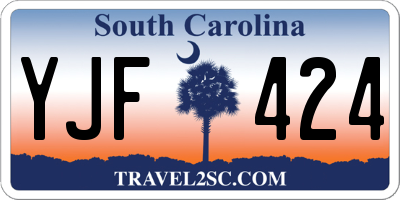 SC license plate YJF424