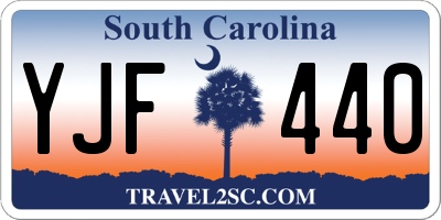 SC license plate YJF440