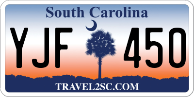 SC license plate YJF450