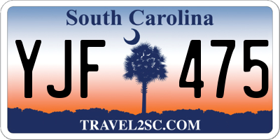 SC license plate YJF475