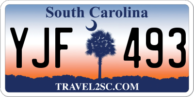 SC license plate YJF493