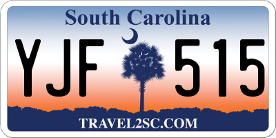 SC license plate YJF515