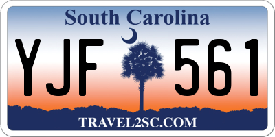 SC license plate YJF561
