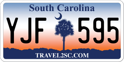 SC license plate YJF595