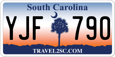 SC license plate YJF790