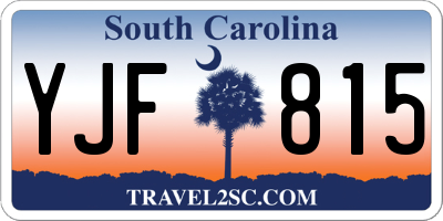 SC license plate YJF815