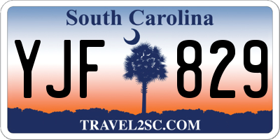 SC license plate YJF829