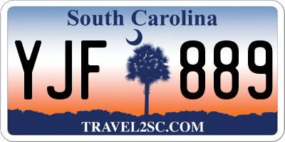 SC license plate YJF889