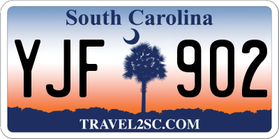 SC license plate YJF902