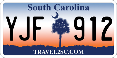 SC license plate YJF912