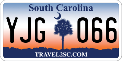 SC license plate YJG066