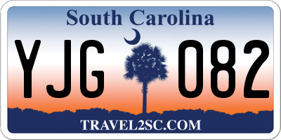 SC license plate YJG082
