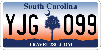 SC license plate YJG099