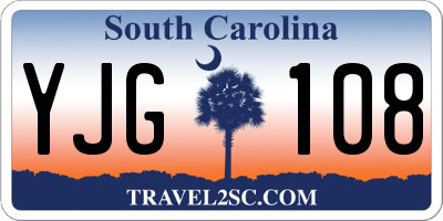 SC license plate YJG108