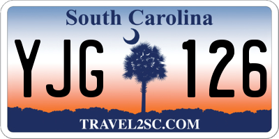 SC license plate YJG126