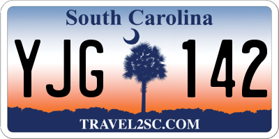 SC license plate YJG142
