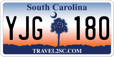 SC license plate YJG180