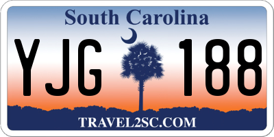 SC license plate YJG188