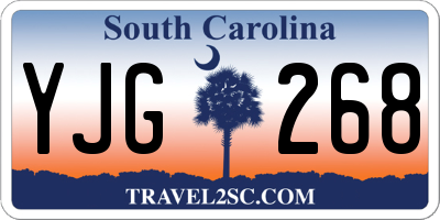 SC license plate YJG268