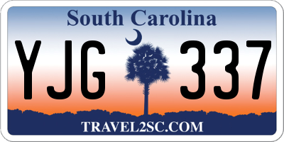 SC license plate YJG337