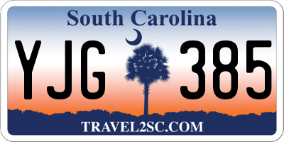 SC license plate YJG385