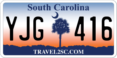 SC license plate YJG416