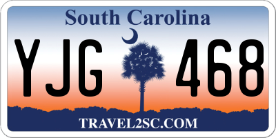 SC license plate YJG468