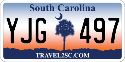 SC license plate YJG497