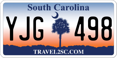 SC license plate YJG498