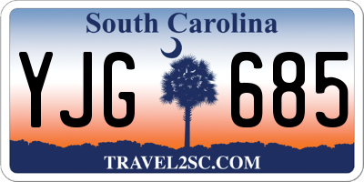 SC license plate YJG685