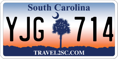 SC license plate YJG714