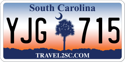 SC license plate YJG715