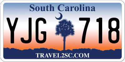 SC license plate YJG718