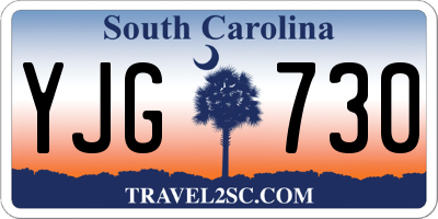 SC license plate YJG730