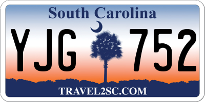 SC license plate YJG752