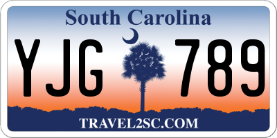 SC license plate YJG789