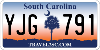 SC license plate YJG791