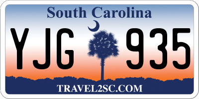 SC license plate YJG935