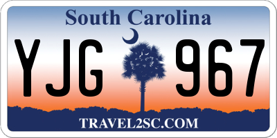 SC license plate YJG967