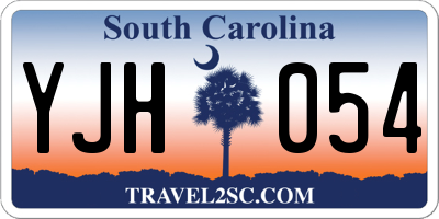 SC license plate YJH054