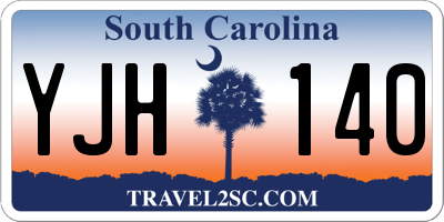 SC license plate YJH140