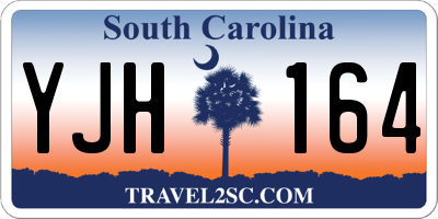 SC license plate YJH164