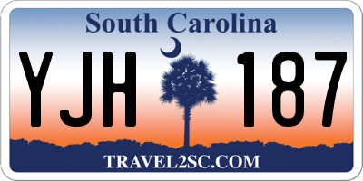 SC license plate YJH187