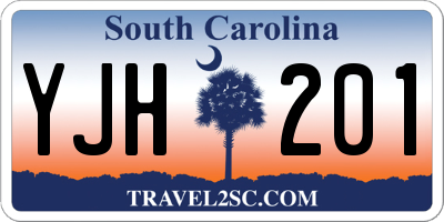 SC license plate YJH201