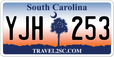 SC license plate YJH253
