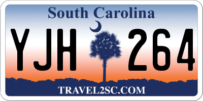 SC license plate YJH264